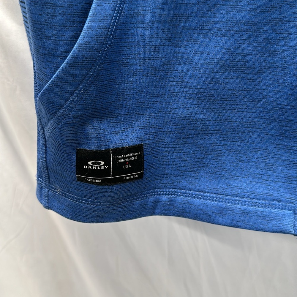 Oakley Blue Full Zip Hoodie Sweatshirt Men’s Medium - Picture 5 of 11